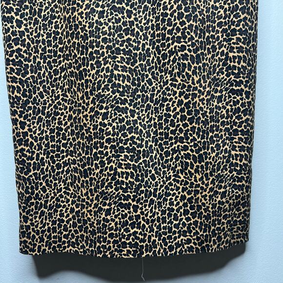 J.Crew Women's Leopard Animal Print Sheath Dress Size 2 Sleeveless Knee-Length - Picture 5 of 12